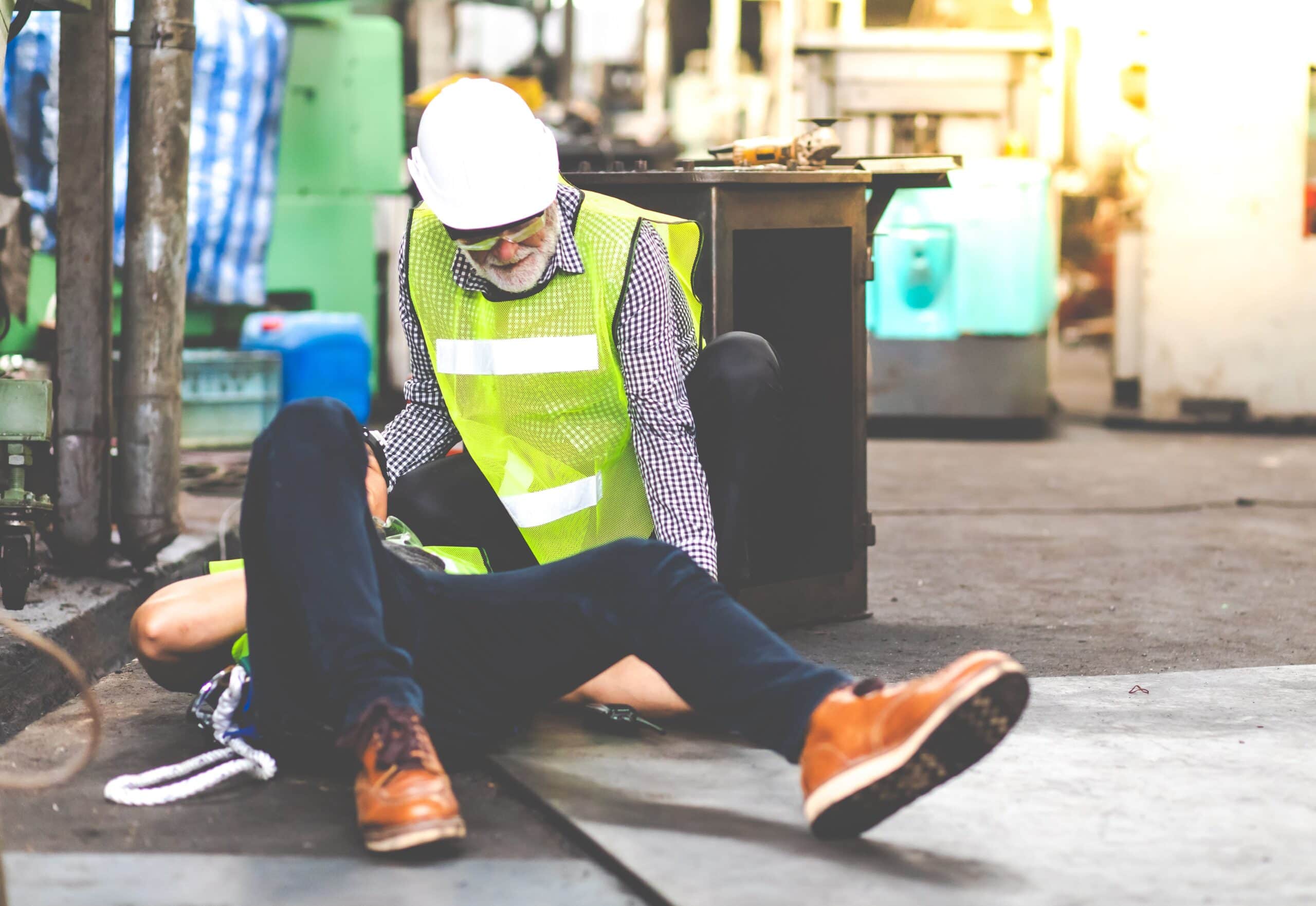 Un employé qui a chuté sur son lieu de travail